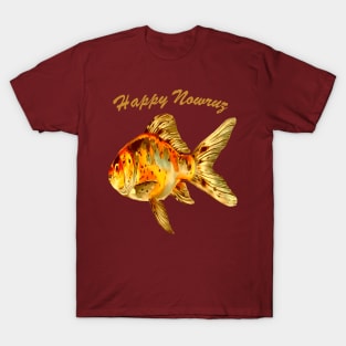 Elegant Happy Nowruz Goldfish Cat New Year T-Shirt